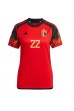 Belgia Charles De Ketelaere #22 Jalkapallovaatteet Naisten Kotipaita MM-kisat 2022 Lyhythihainen
